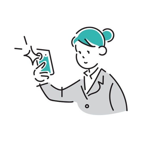 スタッフによる写真撮影サービスのアイコン